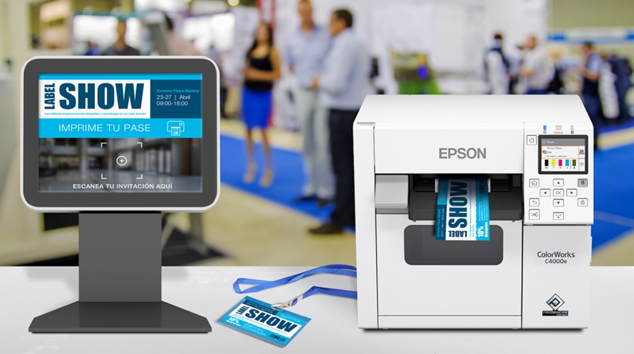 Профессиональный полноцветный настольный принтер для печати этикеток Epson ColorWorks CW-C4000e