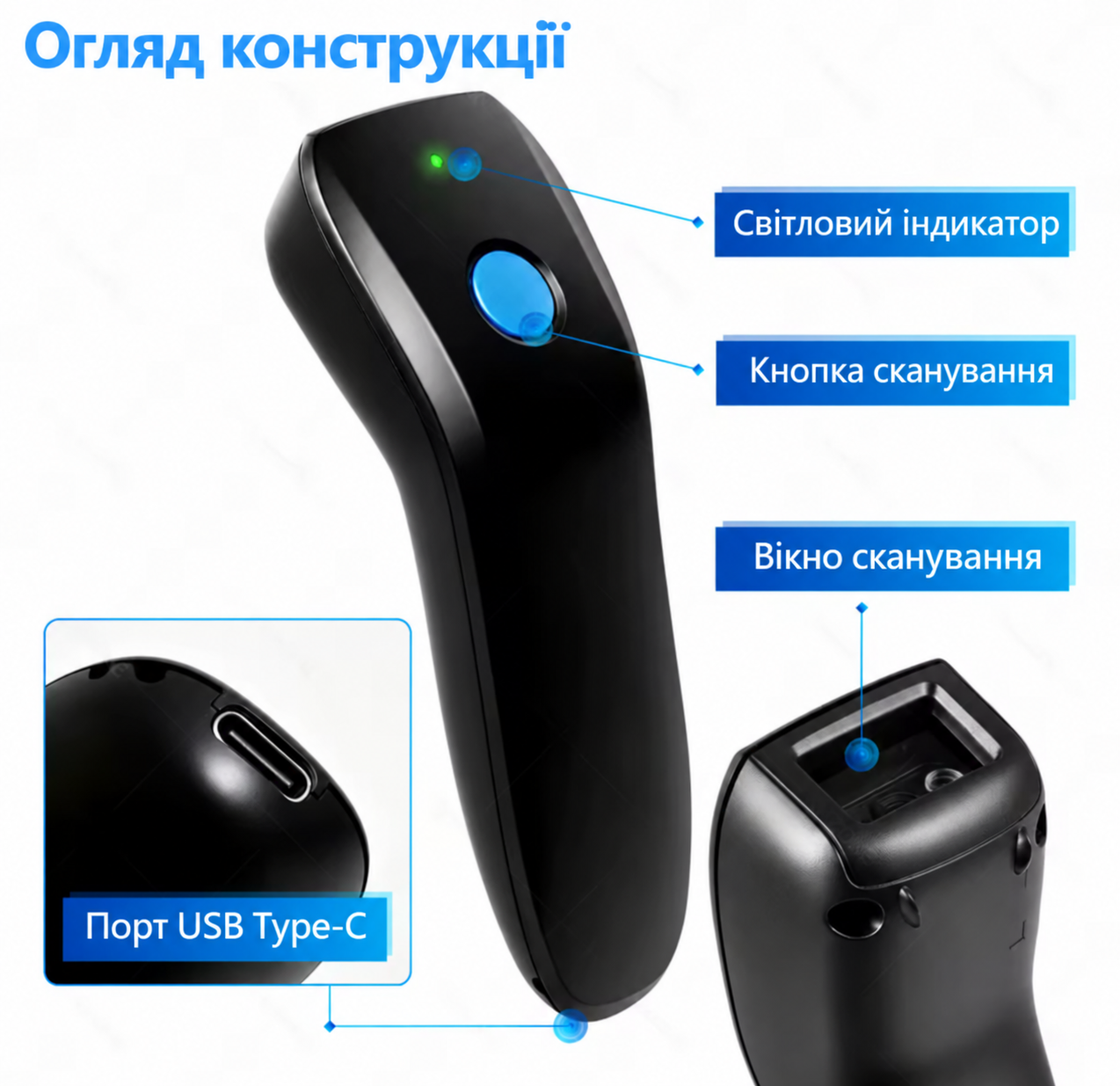 Беспроводной 2D-сканер штрихкодов NETUM B2 Pro Беспроводной 2D-сканер штрихкодов NETUM B2 Pro