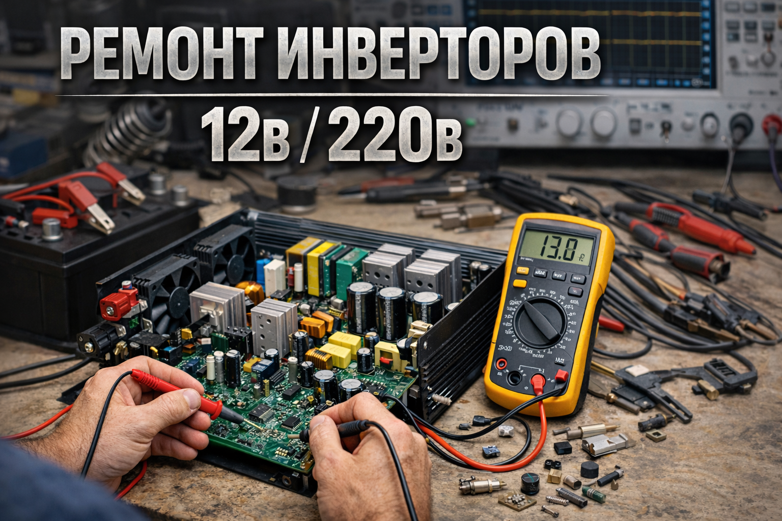  Ремонт автомобильного инвертора 12/220 В в Харькове