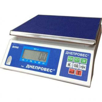 Весы фасовочные Днепровес Ф998Л (пределы взвешивания 3кг, 6кг, 15кг, 30кг)